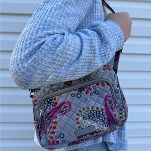 Vera Bradley Gray and Pink Women's Bag